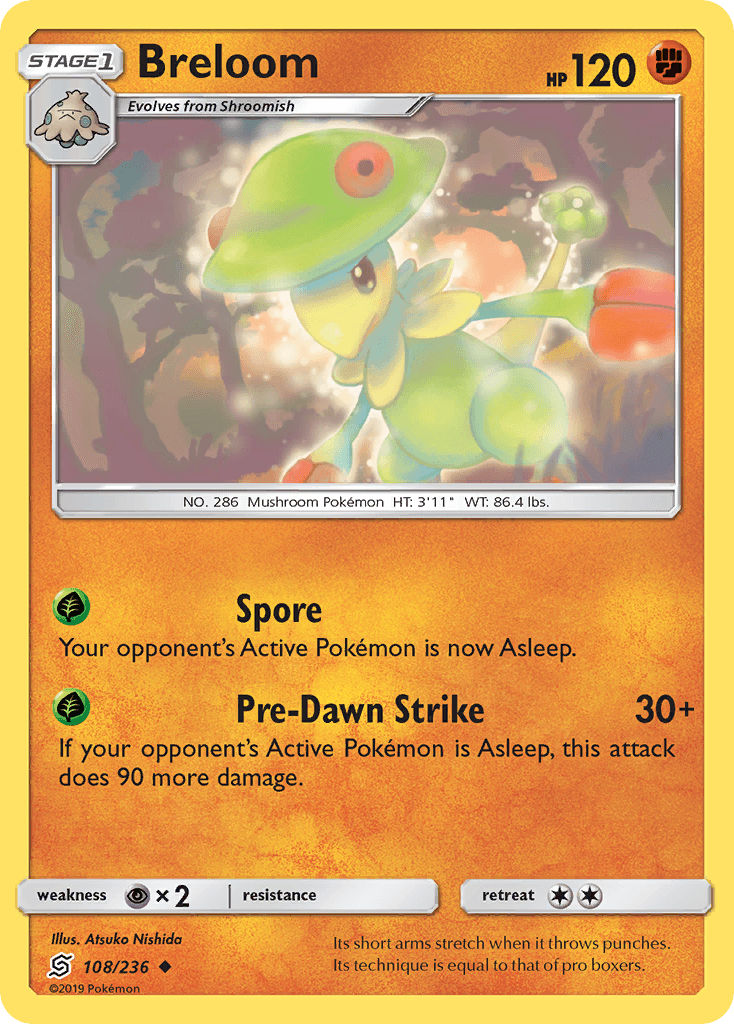 Breloom, carta 108 de Unified Minds
