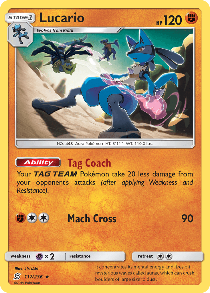 Lucario, carta 117 de Unified Minds