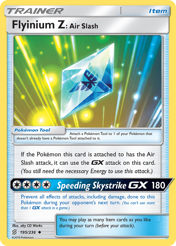Flyinium Z: Air Slash, carta 195 de Unified Minds