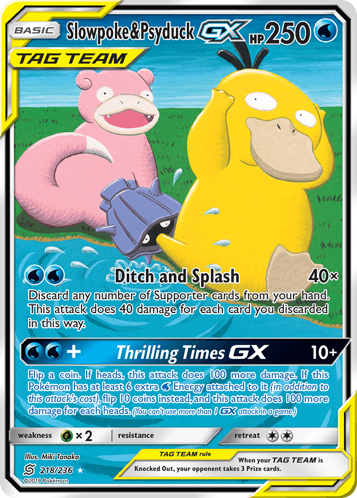 Slowpoke & Psyduck GX, carta 218 de Unified Minds