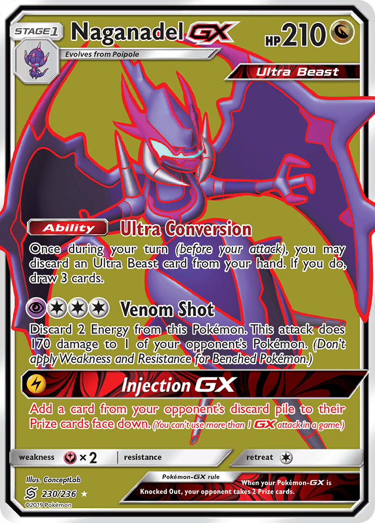 Naganadel GX, carta 230 de Unified Minds