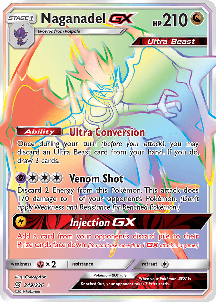 Naganadel GX, carta 249 de Unified Minds