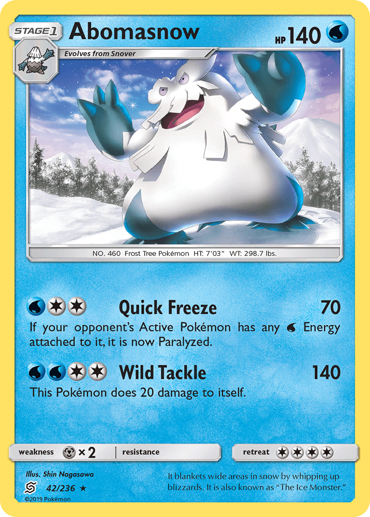 Abomasnow, carta 42 de Unified Minds