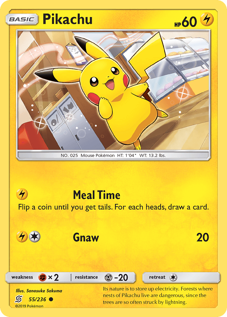 Pikachu, carta 55 de Unified Minds