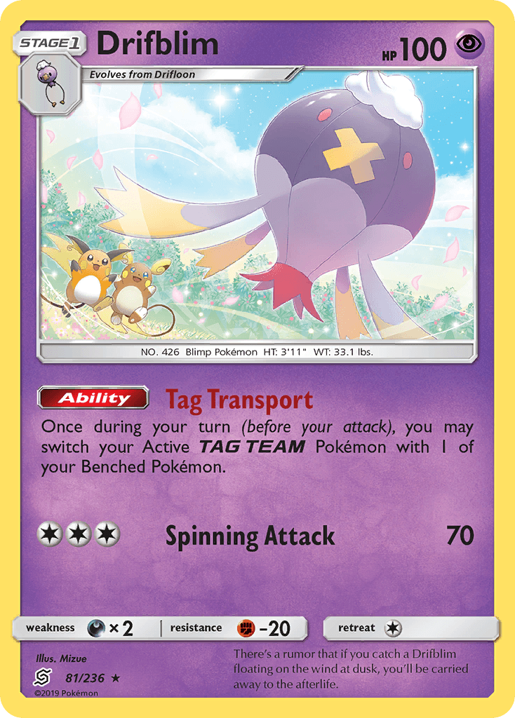 Drifblim, carta 81 de Unified Minds