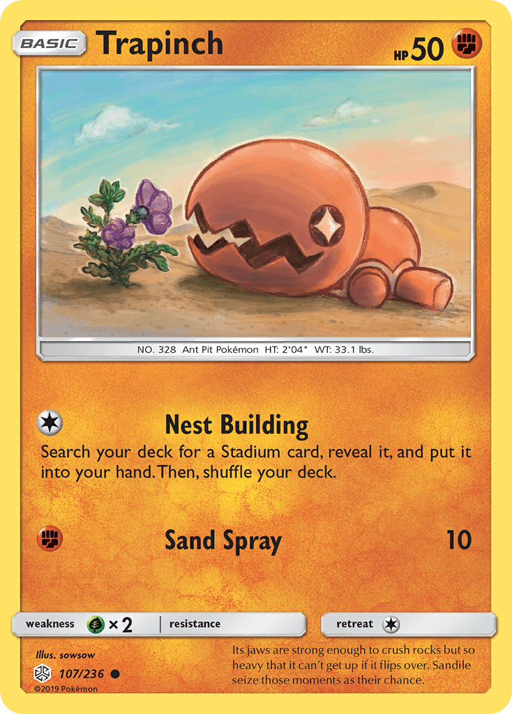 Trapinch, carta 107 de Cosmic Eclipse