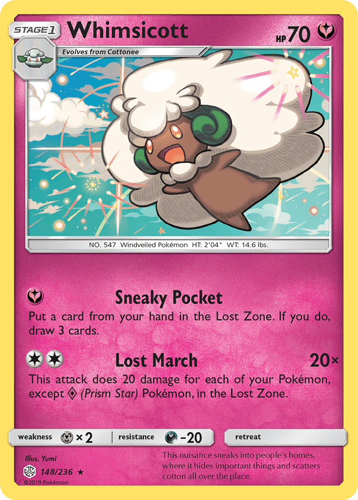 Whimsicott, carta 148 de Cosmic Eclipse