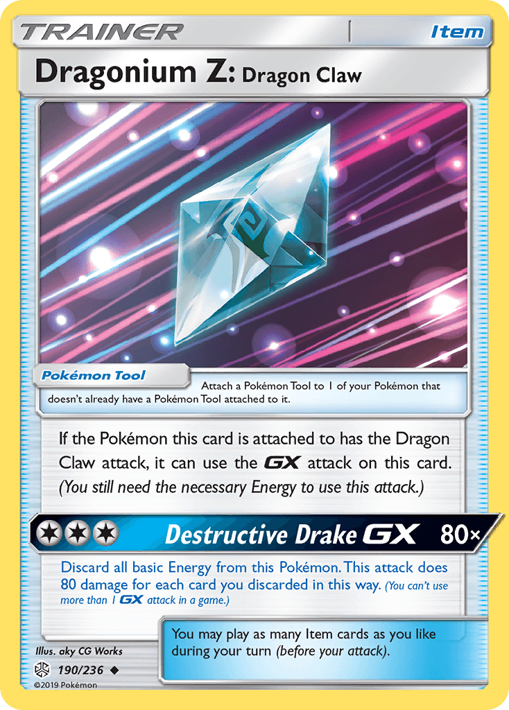 Dragonium Z: Dragon Claw, carta 190 de Cosmic Eclipse