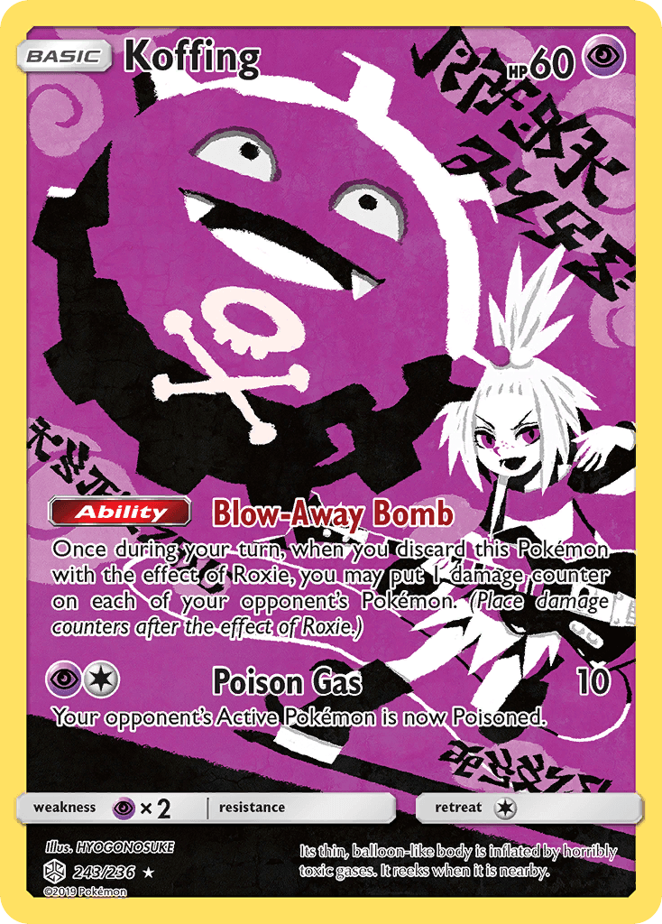 Koffing, carta 243 de Cosmic Eclipse