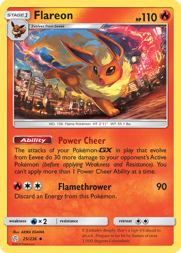 Flareon, carta 25 de Cosmic Eclipse