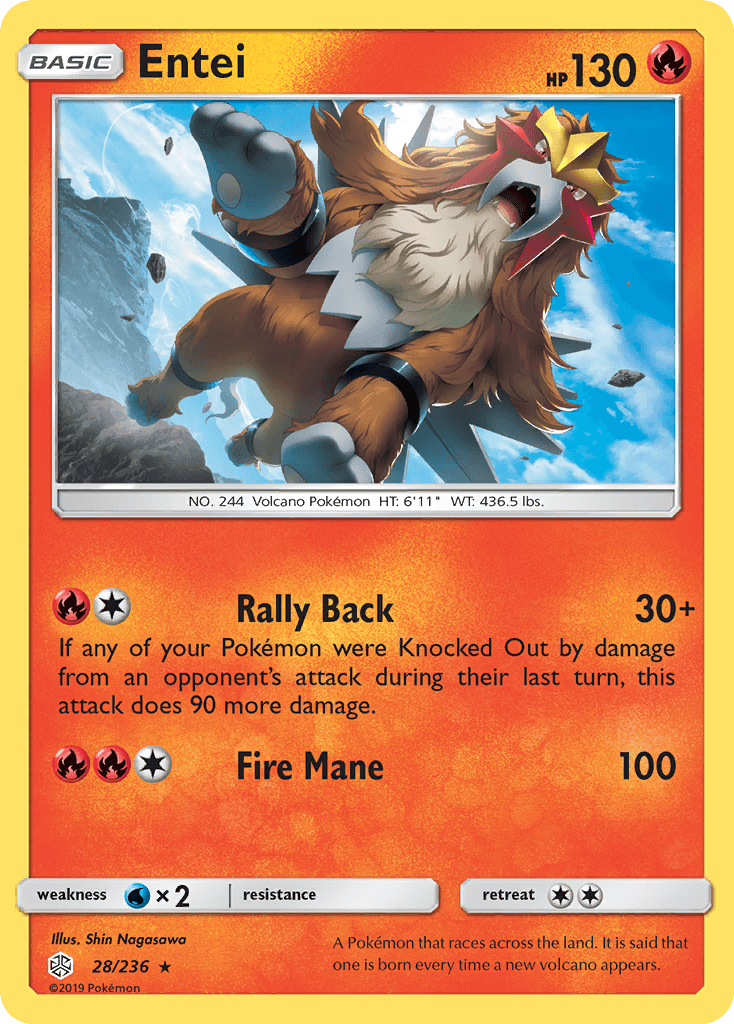 Entei, carta 28 de Cosmic Eclipse