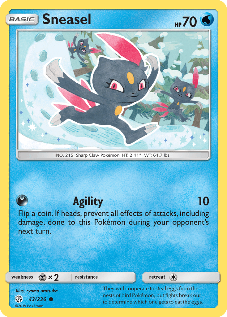 Sneasel, carta 43 de Cosmic Eclipse