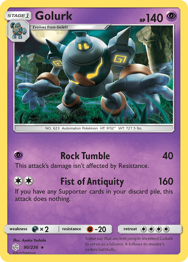 Golurk, carta 90 de Cosmic Eclipse