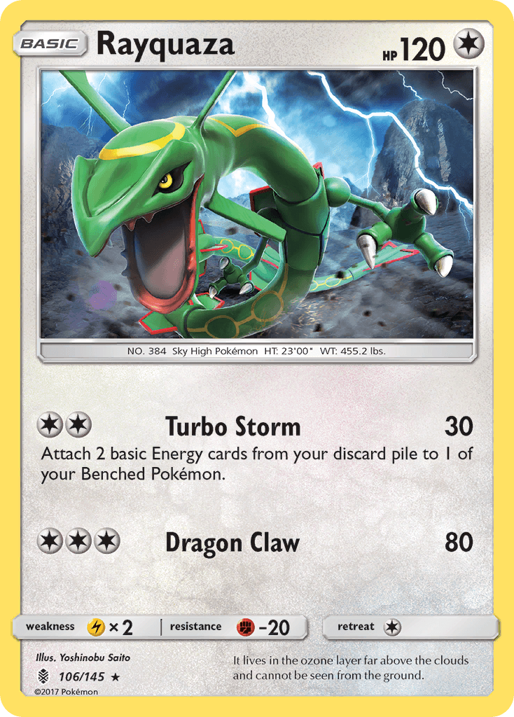 Rayquaza, carta 106 de Guardians Rising