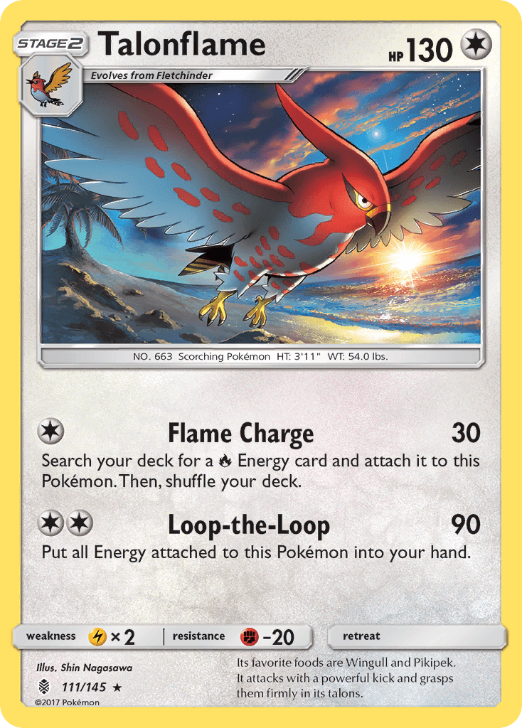 Talonflame, carta 111 de Guardians Rising