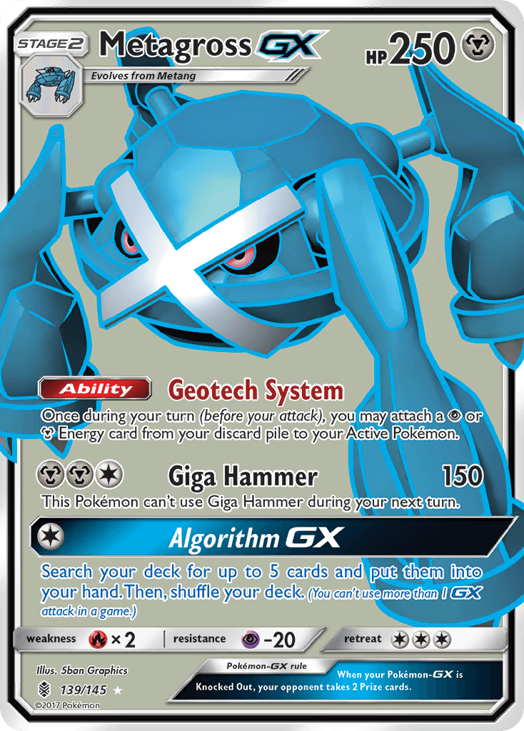 Metagross GX, carta 139 de Guardians Rising