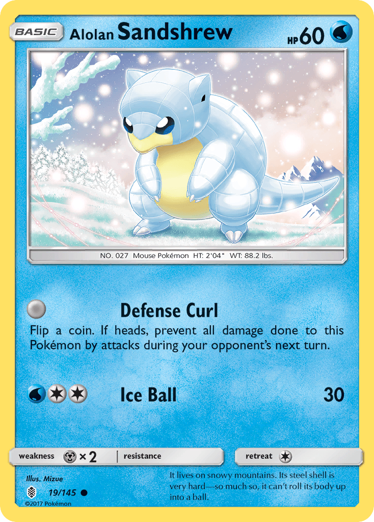 Alolan Sandshrew, carta 19 de Guardians Rising
