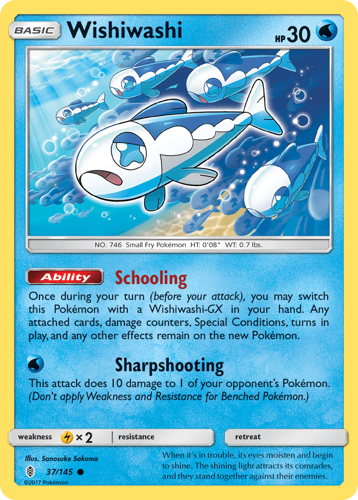 Wishiwashi, carta 37 de Guardians Rising