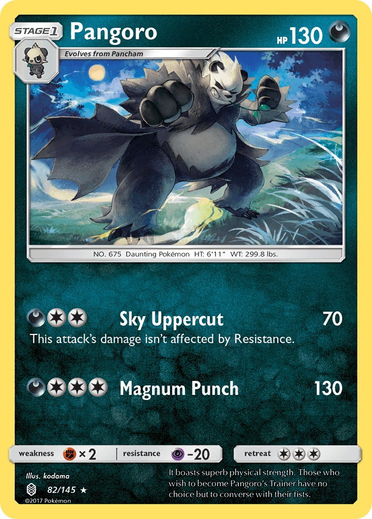 Pangoro, carta 82 de Guardians Rising