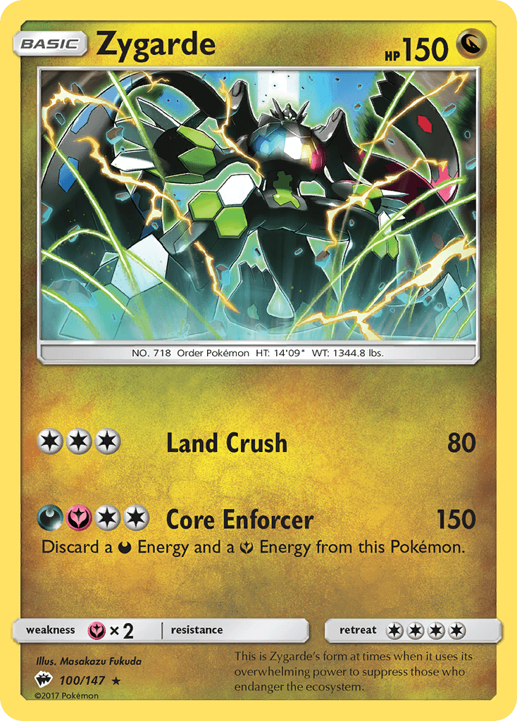 Zygarde, carta 100 de Burning Shadows