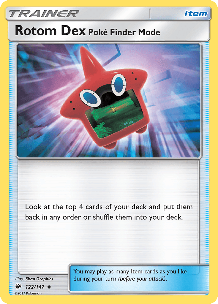 Rotom Dex—Poké Finder Mode, carta 122 de Burning Shadows