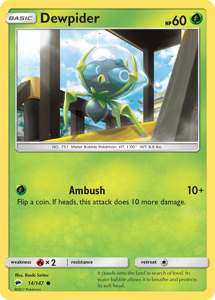 Dewpider, carta 14 de Burning Shadows