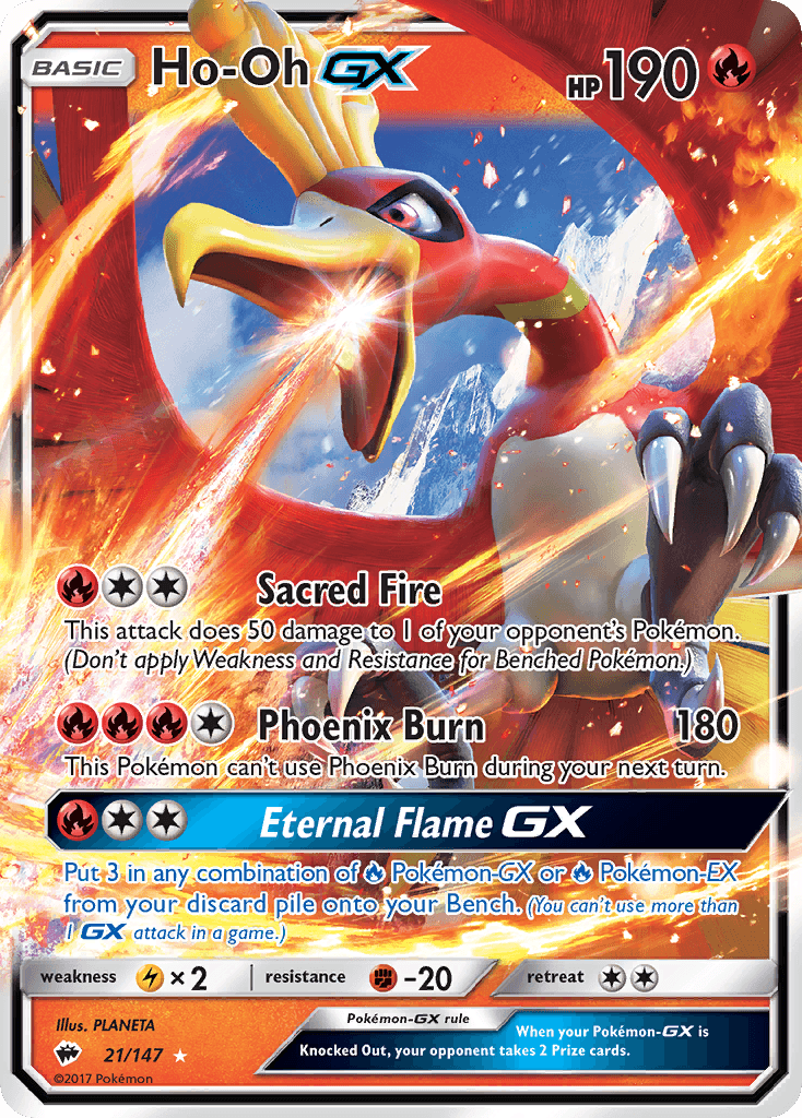 Ho-Oh GX, carta 21 de Burning Shadows