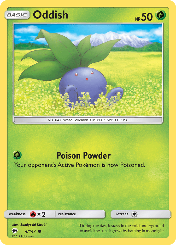 Oddish, carta 4 de Burning Shadows