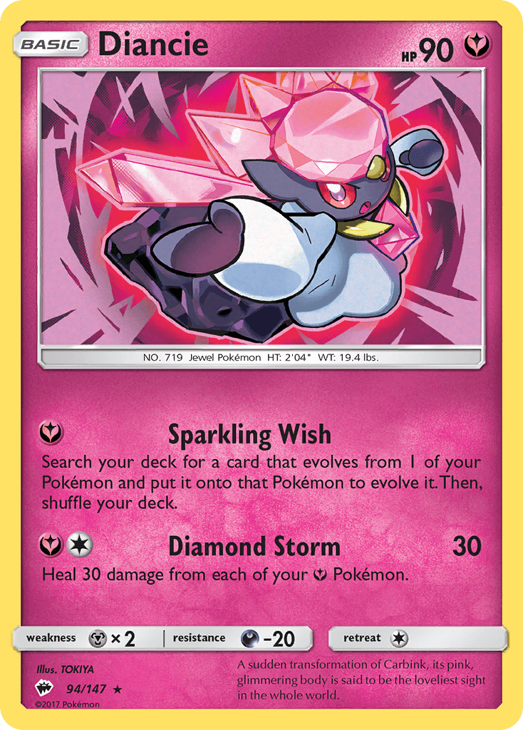 Diancie, carta 94 de Burning Shadows