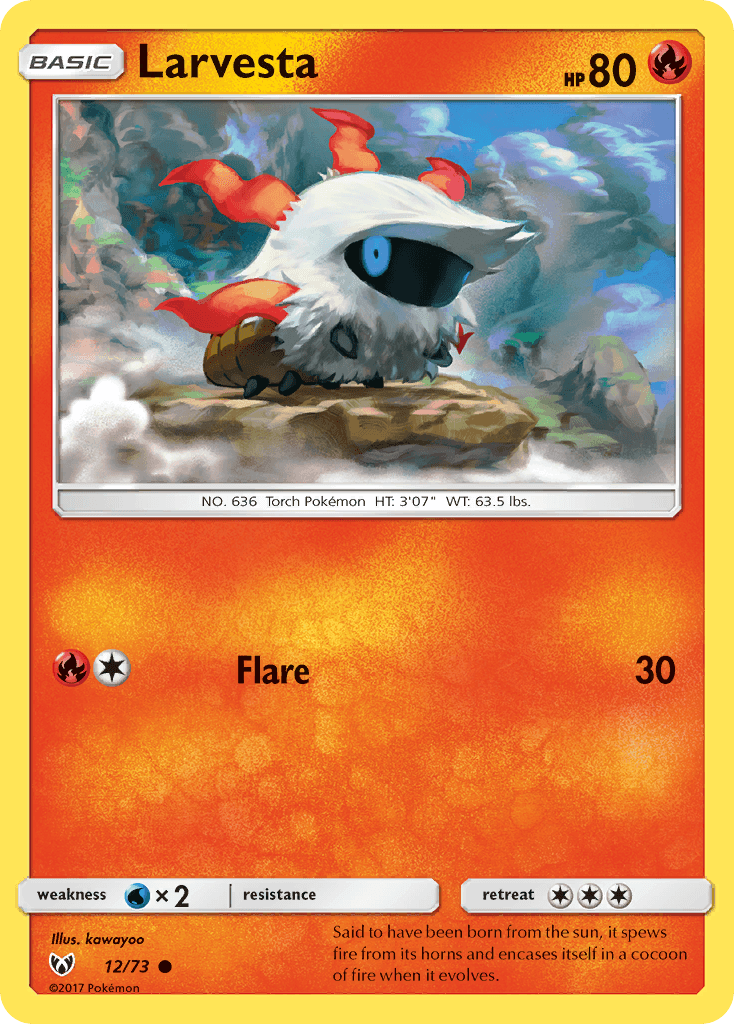 Larvesta, carta 12 de Shining Legends