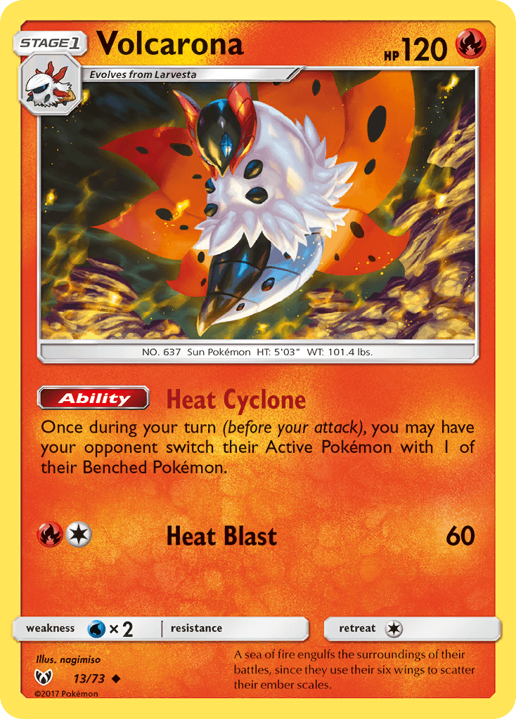 Volcarona, carta 13 de Shining Legends