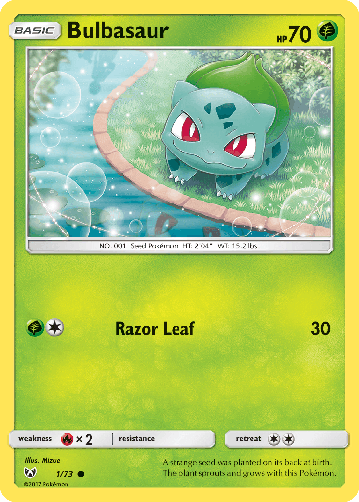 Bulbasaur, carta 1 de Shining Legends