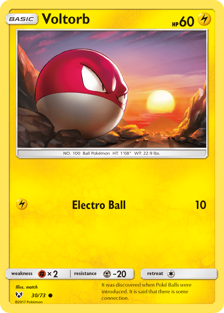 Voltorb, carta 30 de Shining Legends