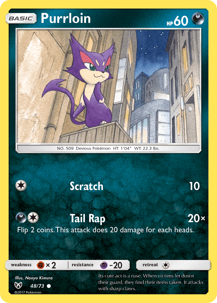 Purrloin, carta 48 de Shining Legends