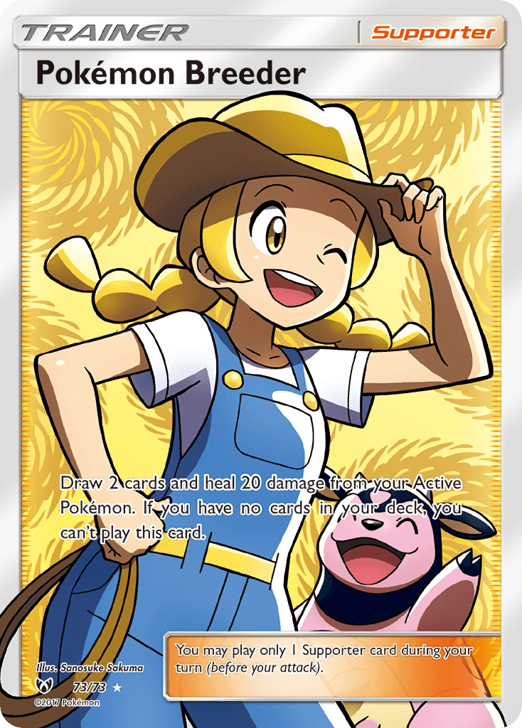 Pokémon Breeder, carta 73 de Shining Legends