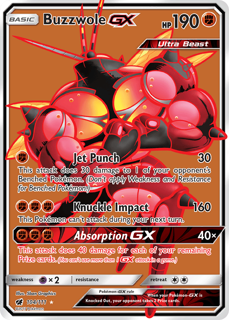 Buzzwole GX, carta 104 de Crimson Invasion