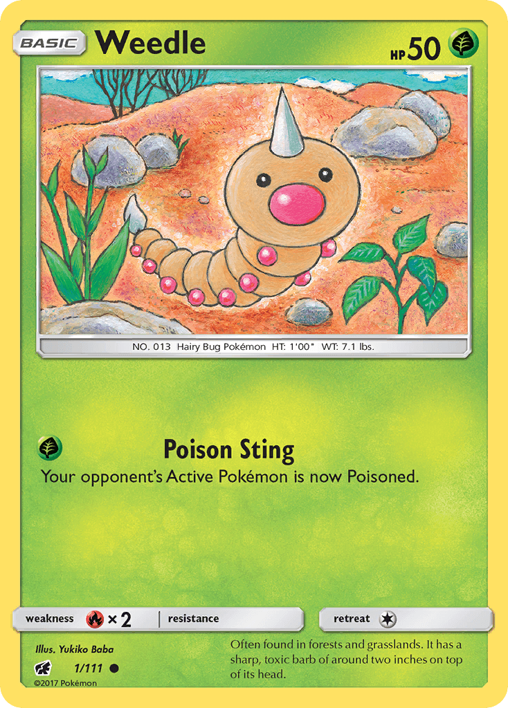 Weedle, carta 1 de Crimson Invasion