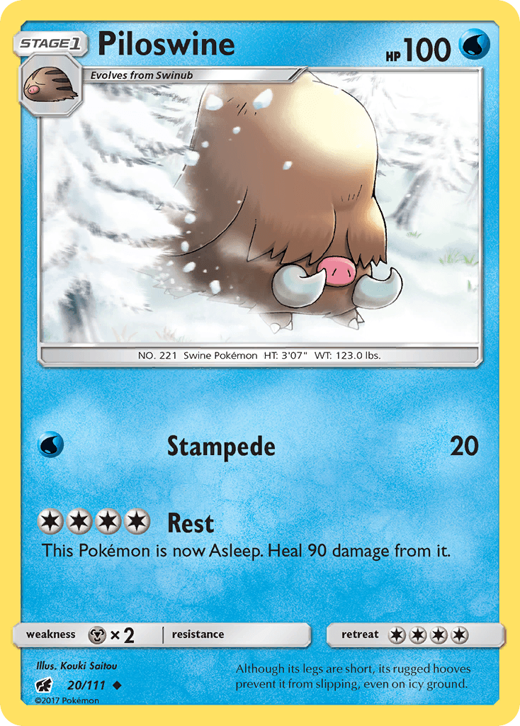 Piloswine, carta 20 de Crimson Invasion