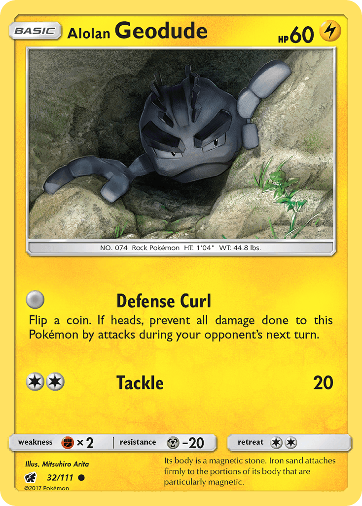 Alolan Geodude, carta 32 de Crimson Invasion