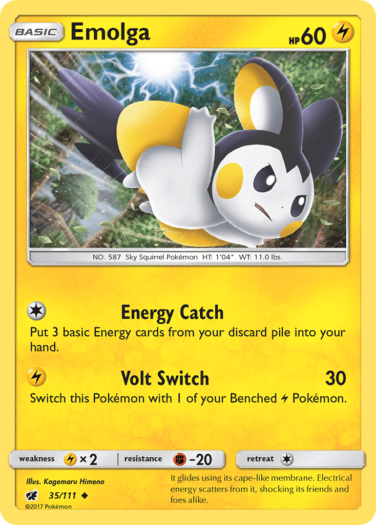 Emolga, carta 35 de Crimson Invasion