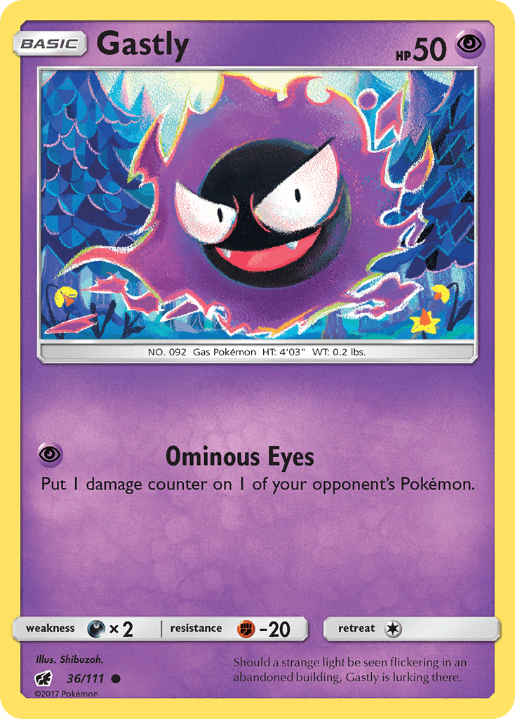 Gastly, carta 36 de Crimson Invasion