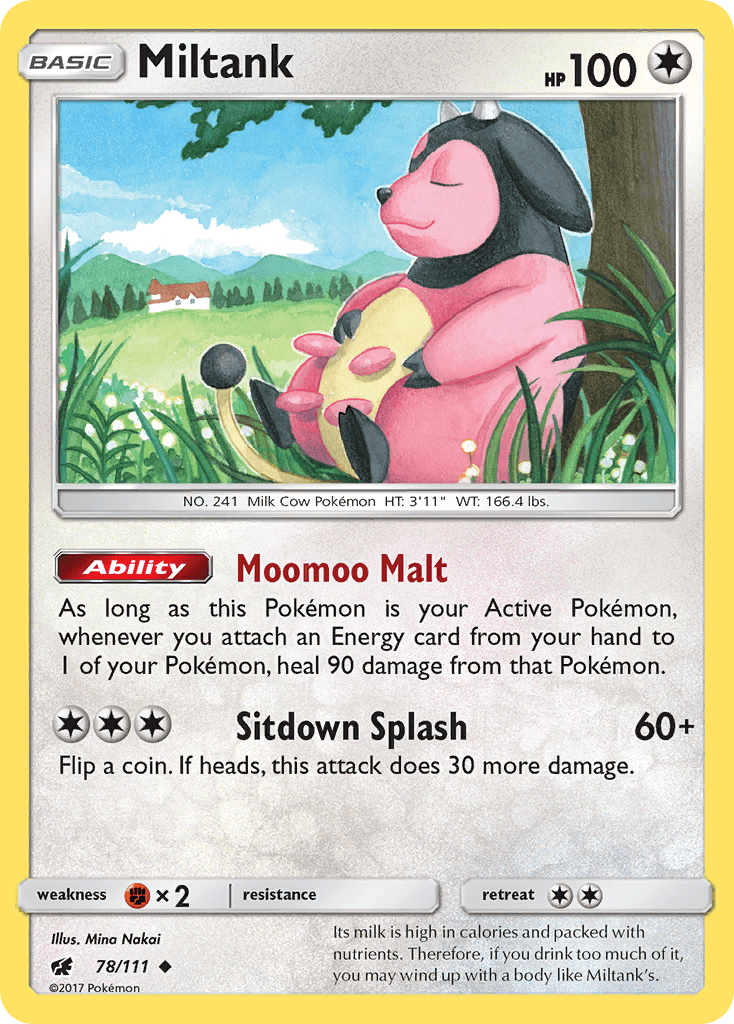 Miltank, carta 78 de Crimson Invasion