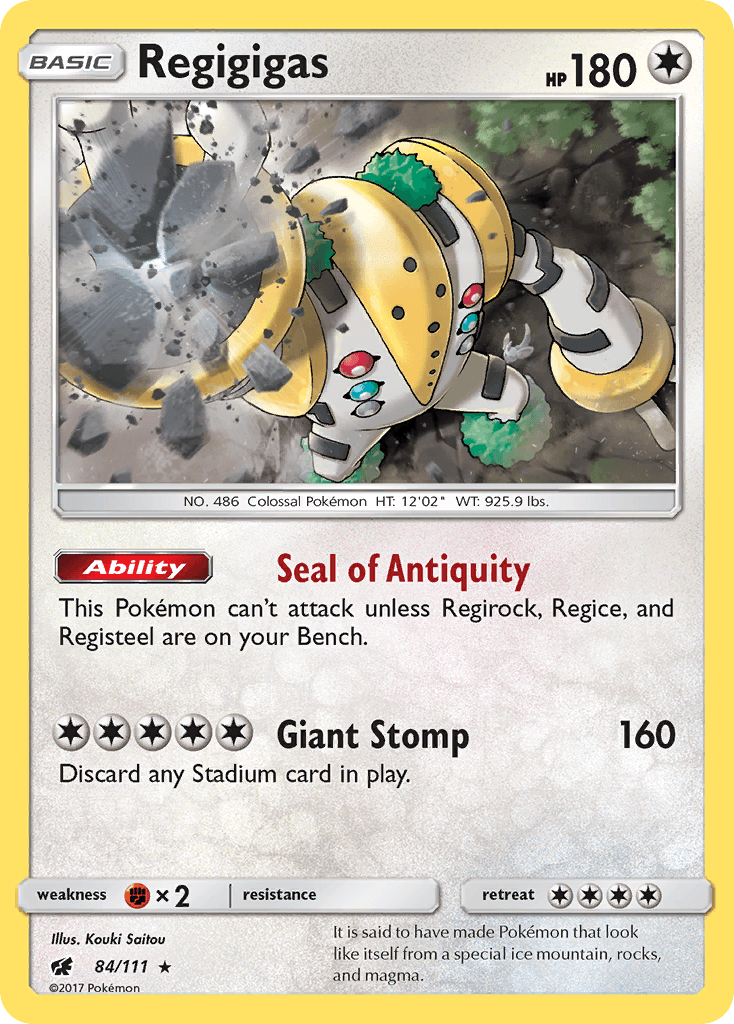 Regigigas, carta 84 de Crimson Invasion