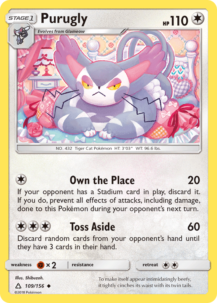 Purugly, carta 109 de Ultra Prism