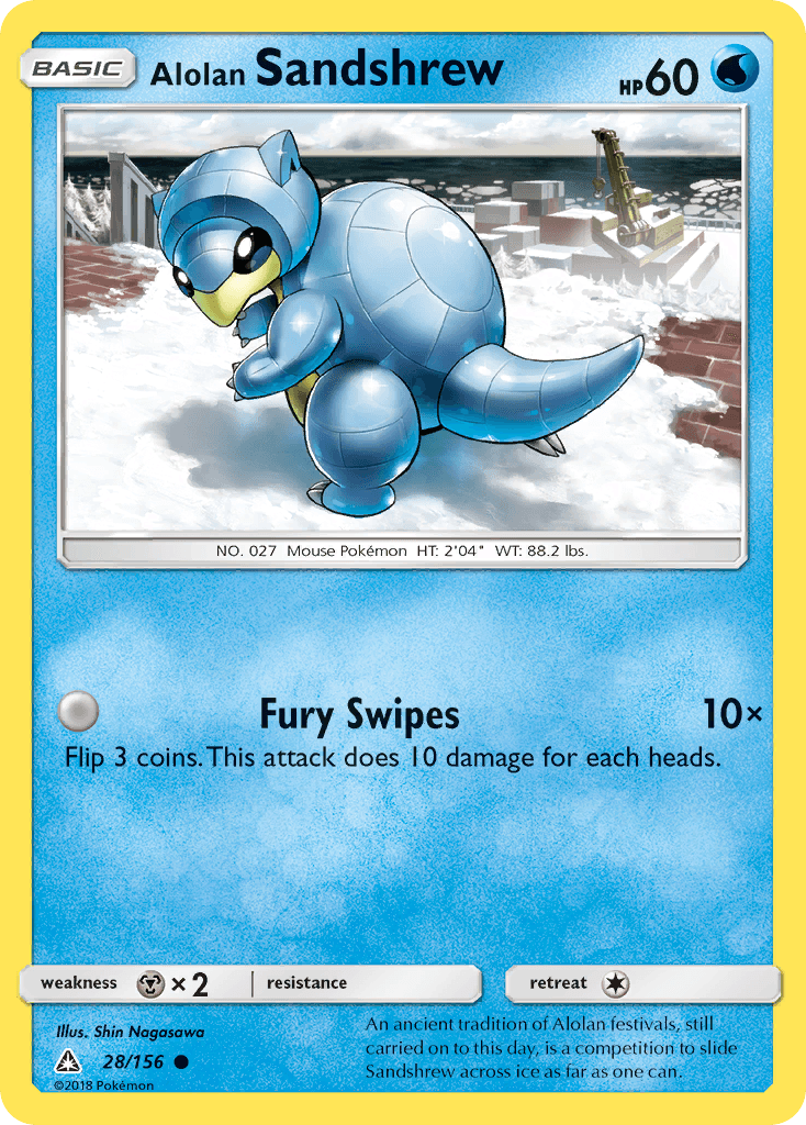Alolan Sandshrew, carta 28 de Ultra Prism