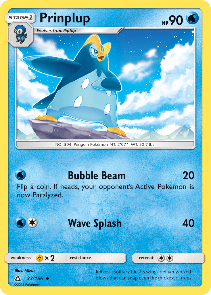 Prinplup, carta 33 de Ultra Prism