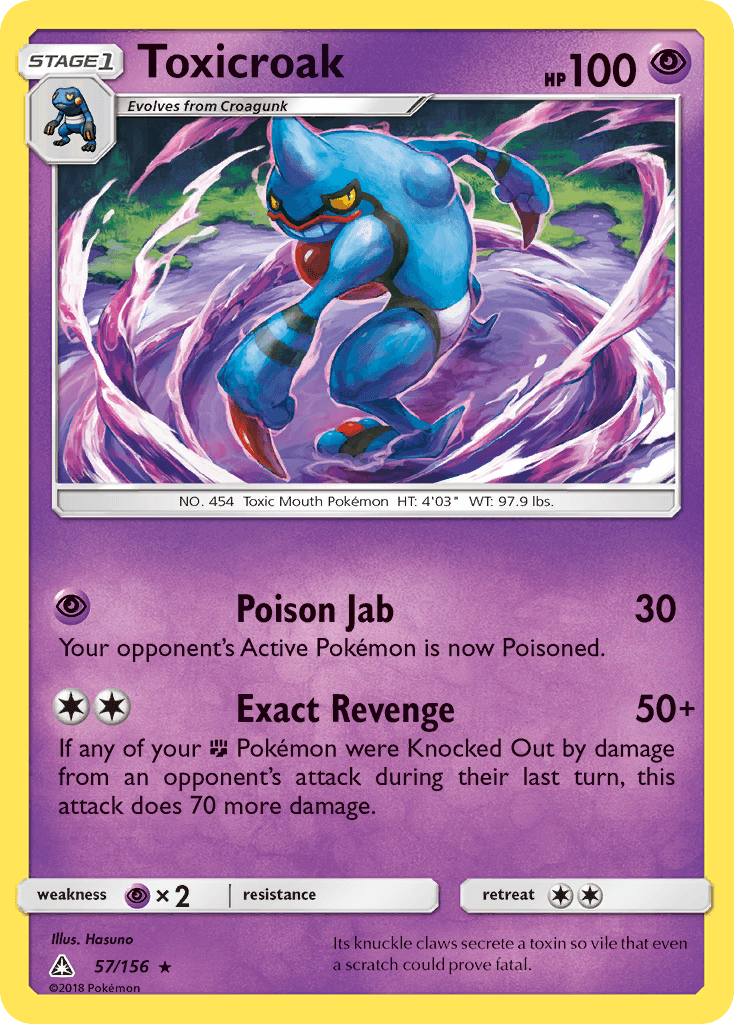 Toxicroak, carta 57 de Ultra Prism