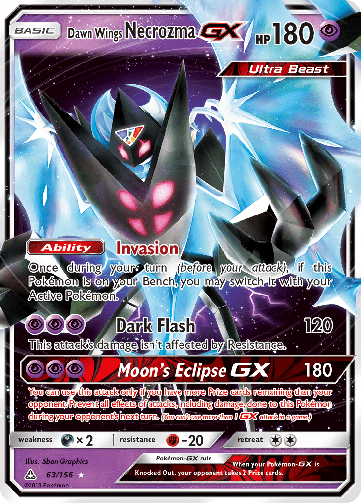 Dawn Wings Necrozma GX, carta 63 de Ultra Prism