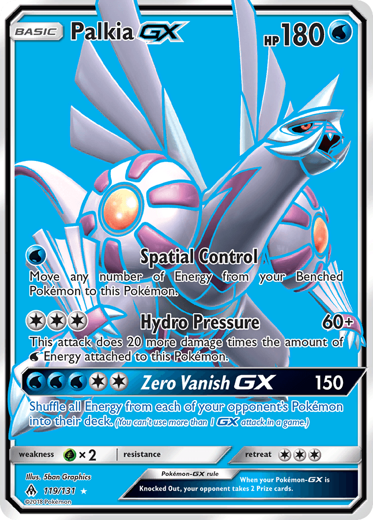 Palkia GX, carta 119 de Forbidden Light