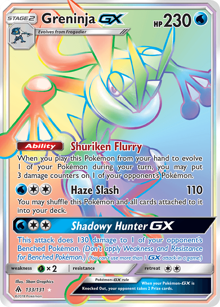 Greninja GX, carta 133 de Forbidden Light